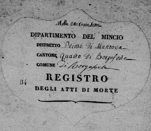 Registre des décès de Borgoforte (1807)